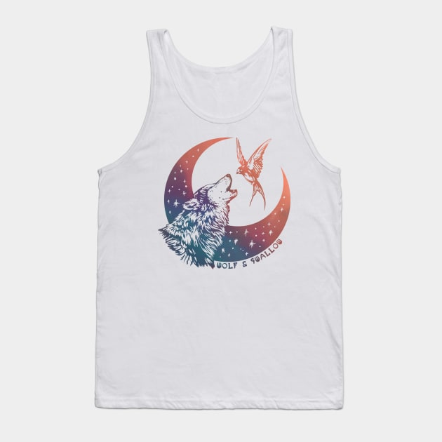 Wolf & Swallow - Moonlight Serenade [OPALINE] Tank Top by Lix